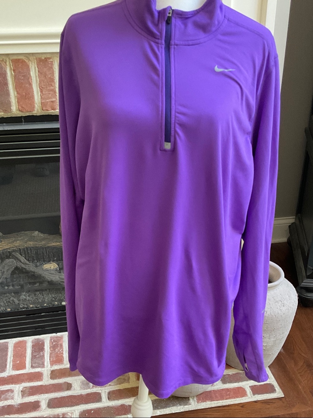 Nike Running Purple 1/4 Zip Athletic Pullover